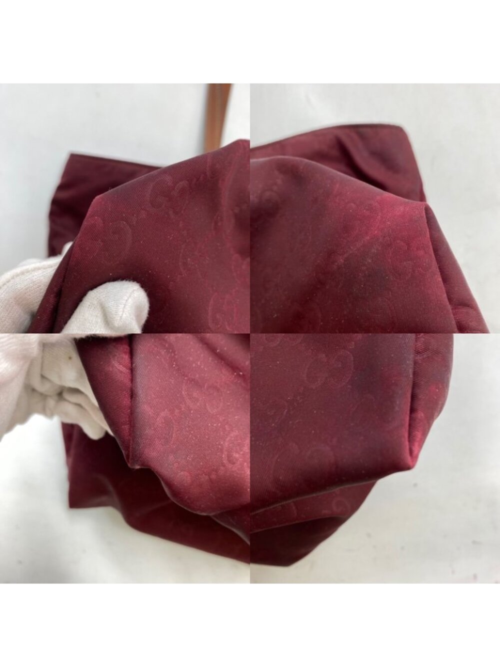 Gucci GG Nylon Tote Red - Picture 6 of 12